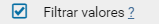 12. Valores de filtro