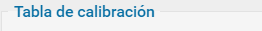 14. Editar la tabla de calibración