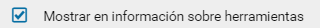 17. Mostrar en información sobre herramientas